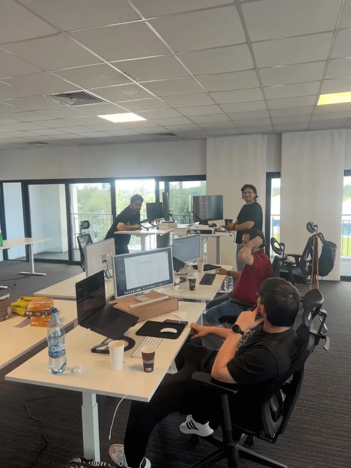 The Macrodeep team at work in the Bucharest office
